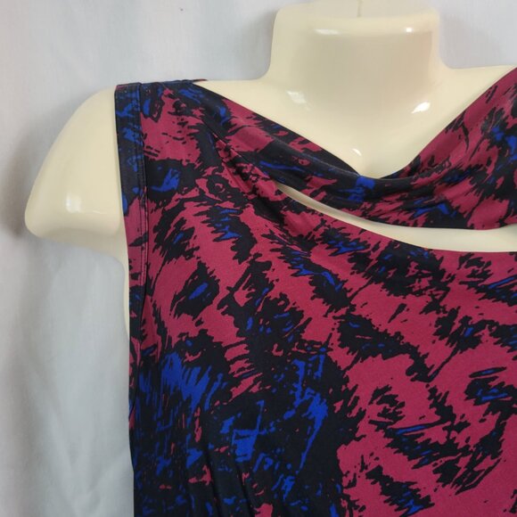 NEW DKNY Dress 1X Plus Ruched sleeveless lined Red Black Blue Bodycon DKNYC NWT - Picture 5 of 12